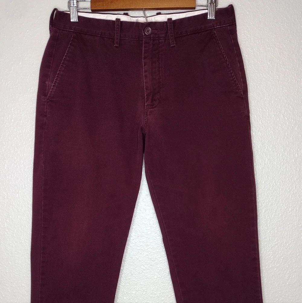 J. Crew Men's Burgundy Pants Sz 30×30